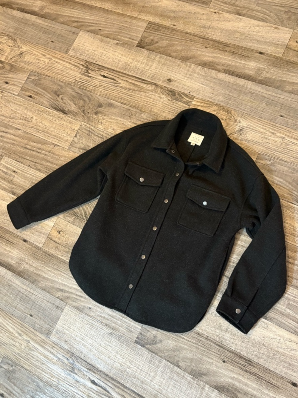 Charcoal grey shirt jacket